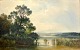 Sckell, Ludwig 
(1833 - 1912) 
Germany. 
Landscape with 
lake. Oil on 
canvas. Signed 
1876. 40.5 x 
...