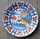 Polychrome 
decorated 
faience dish, 
"Peacock", 
approx. 1760. 
Delft, Holland. 
Decorated with 
...