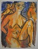 Degett, Karen 
(1954 - 2011) 
Denmark: 
Models. 
Unsigned. Ink / 
watercolor on 
paper. 76 x 55 
...