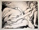 Degett, Karen 
(1954 - 2011) 
Denmark: Leda 
and the Swan. 
Lithograph on 
cardboard. Test 
print. ...