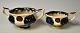 Herman A. 
Kähler 
sugar/cream 
set, 1930s, 
Næstved, 
Denmark. With 
blue, black and 
red glazes on a 
...