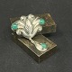 Length 7 cm.
Width 5 cm.
Stamped 830S 
for silver and 
a worn master 
stamp.
The brooch has 
...