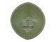 Hjorth art 
pottery from 
the island 
Bornholm, 
unique oblong 
green bowl with 
the Hammer of 
...