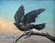 Rasmussen, 
Niels Peter 
(1847 - 1918): 
A cuckoo.
Oil on canvas. 
Signed on the 
backside.
With ...