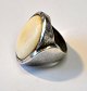 N. E From sterling ring with ivory, 20th century Denmark. Stamped. Size: 51/52.