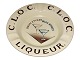 Aluminia 
commercial 
ashtray, 
C.L.O.C. 
LIGUEUR  Brun 
Etiket - Blaa 
Etiket from 
around ...