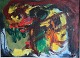 Painting 
Painting 
acrylic on 
papir on canvas 
38 x 51 cm 
Signed Jorn
Paris 1967