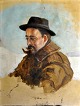 Danish artist 
(20th century): 
Portrait of the 
painter Jakob 
Agersnap. Oil 
on canvas. 
Unsigned. ...