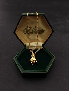 Gold-plated Flora Danica chain and pendant