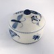 Royal 
Copenhagen. 
Blue fluted, 
plain. 
Bonbonniere, 
decorated with 
insects. Model 
2115. Diameter 
...