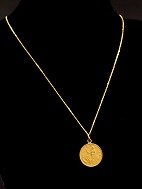 18 carat necklace with gold ten krone