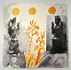 Degett, Karen 
(1954 - 2011) 
Denmark: Yellow 
lilies. 
Watercolor and 
print on paper. 
Signed: Karen 
...
