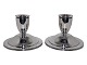 Danish Silver 
Factory, pair 
of small candle 
light holders 
for regular 
candles in 
heavy quality 
...