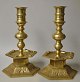 A pair of 
renaissance 
candlesticks, 
20th century. 
Copy. Denmark. 
With 6 angular 
feet decorated 
...