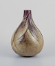 Axel Salto (1889-1961), onion-shaped vase in stoneware modeled with relief 
pattern, decorated with sung glaze.