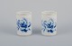 Meissen, Germany. Two vases. Hand-decorated with blue floral motifs, gold rim.