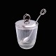Carl Johan 
Antonsen. Art 
deco Glass Jar 
with Silver Lid 
& Spoon.
Silver Lid and 
Spoon designed 
...