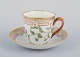 Royal Copenhagen Flora Danica coffee cup with saucer.
Hand-painted.