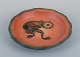 Ipsens, Denmark. Circular dish with frogs in hand-painted glazed ceramic.