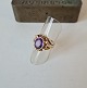 Vintage ring in 
14 kt gold with 
amethyst 
Stamped 585
Dimension on 
the stone: 6.6 
x 9 mm. ...