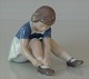 Bing and 
Grondahl B&G 
2317 Girl 
buttoning shoe 
Sv. Jespersen 
10 cm Marked 
with the three 
Royal ...