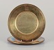 Skultuna, 
Sweden. Three 
Christmas cover 
plates in 
brass.
Featuring 
motifs of 
Swedish ...