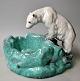 Faience dish, 
polar bear, 
Ditmar Urbach, 
Czechoslovakia. 
Art Deco, 
1930s. 
Production 
number: ...