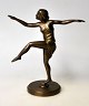 Danish artist 
(20th century): 
Dancing woman. 
Bronze. On a 
round foot. 
Signed: RK: H.: 
14 cm. 