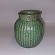 Michael 
Andersen & 
S&#65533;n: 
Green vase In 
ceramic painted 
in green on a 
ribbed surface. 
...