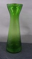 Large Hyacinth glasses in green glass with net 
pattern 22cm