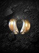 Ole Lynggaard 14/18 carat gold ear pins with brilliant cut diamonds