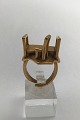 Georg Jensen Gilded Brass Bed / Chair Ring  Measures Ring Size. 52 (US 6) (Resizeable) Design by ...
