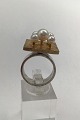 Hans Hansen 
Sterling Silver 
Ring w Pearls 
(Partially 
Gilded) 
Measures Size 
54 (US 7) 
Weight 12.6 ...