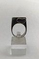 (Ole W Jacobsen) Sterling Silver / Gold Ring with gemstones Measures Ring Size 53 (US 6 1/2) ...