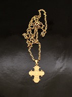 14 carat gold Dagmar cross and  chain