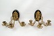 Experience an antique atmosphere with this pair of French bronze wall sconces from the 1930s. ...