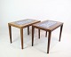 Set of side 
tables, model 
34A, in 
rosewood 
designed by 
Severin Hansen 
with tiles from 
the Royal ...