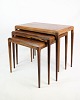 Side tables 
designed by 
Johannes 
Andersen and 
made in 
rosewood with 
extraordinary 
joints in the 
...