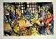 Degett, Karen 
(1954 - 2011) 
Denmark: 
Visitors to a 
restaurant. 
Hand-colored 
etching. 
Unsigned. ...