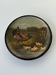 Small, 
beautiful 
hand-painted 
plate from P. 
Ipsen's Widow, 
motif of a hen 
with 5 chicks. 
Antique ...