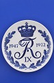 Commemorative 
plate King 
Frederik the 
9th reign 
period 
1947-1972. 
Denmark. Plate 
5038, diameter 
...