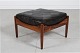 Danish ModernStool made of rosewood in Kristian Vedel stylewith cushion of black ...