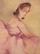 Pál Fried 
(1893-1976), 
well listed 
Hungarian 
artist.
Oil on canvas.
Portrait of a 
ballerina in 
...