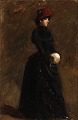 "Elegant woman 
with red hat, 
Roma 1880" 
Beautiful oil 
...