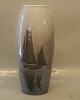 Royal 
Copenhagen 78 
RC Vase 40.5 cm 
Marine and 
sailship 
motives Signed 
by Harry KLUGE 
...