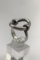 Hans Hansen Sterling Silver Modern Ring Bent GabrielsenMeasures Size 55 (US 7½) Vægt 9.9 gr. ...