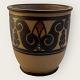 Bornholm 
ceramics, 
Hjorth, Brown 
stoneware, No. 
60, With 
ornament motif, 
9.5 cm high, 9 
cm in ...