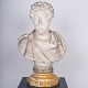 Plaster bust of 
Emperor Marcus 
Aurelius. Base 
in Giallo Siena 
marble from 
Italy. Made at 
the end ...