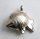 Grann & Laglye. Silver rattle in the shape of a fish (830). Length 5 cm.