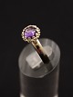 Sterling silver ring size 58-59 with amethyst from silversmith H H Nygaard Viby J item no. 571487